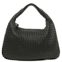Bottega Veneta Black Nappa Intrecciato Medium Veneta Hobo Bag