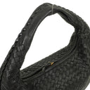 Bottega Veneta Black Nappa Intrecciato Medium Veneta Hobo Bag