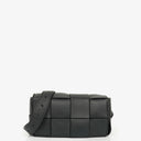 Bottega Veneta Black Nappa Intreccio The Belt Cassette Crossbody Bag