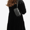 Bottega Veneta Black Nappa Intreccio The Belt Cassette Crossbody Bag