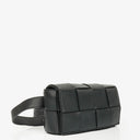 Bottega Veneta Black Nappa Intreccio The Belt Cassette Crossbody Bag