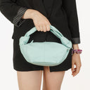 Bottega Veneta Blue Leather Double Knot Clutch