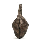 Bottega Veneta Bronze Metallic Nappa Intrecciato Large Veneta Hobo Bag