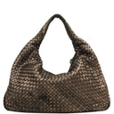 Bottega Veneta Bronze Metallic Nappa Intrecciato Large Veneta Hobo Bag