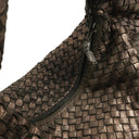 Bottega Veneta Bronze Metallic Nappa Intrecciato Large Veneta Hobo Bag