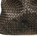 Bottega Veneta Bronze Metallic Nappa Intrecciato Large Veneta Hobo Bag