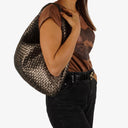 Bottega Veneta Bronze Metallic Nappa Intrecciato Large Veneta Hobo Bag