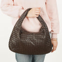 Bottega Veneta Brown Nappa Intrecciato Medium Veneta Hobo Bag