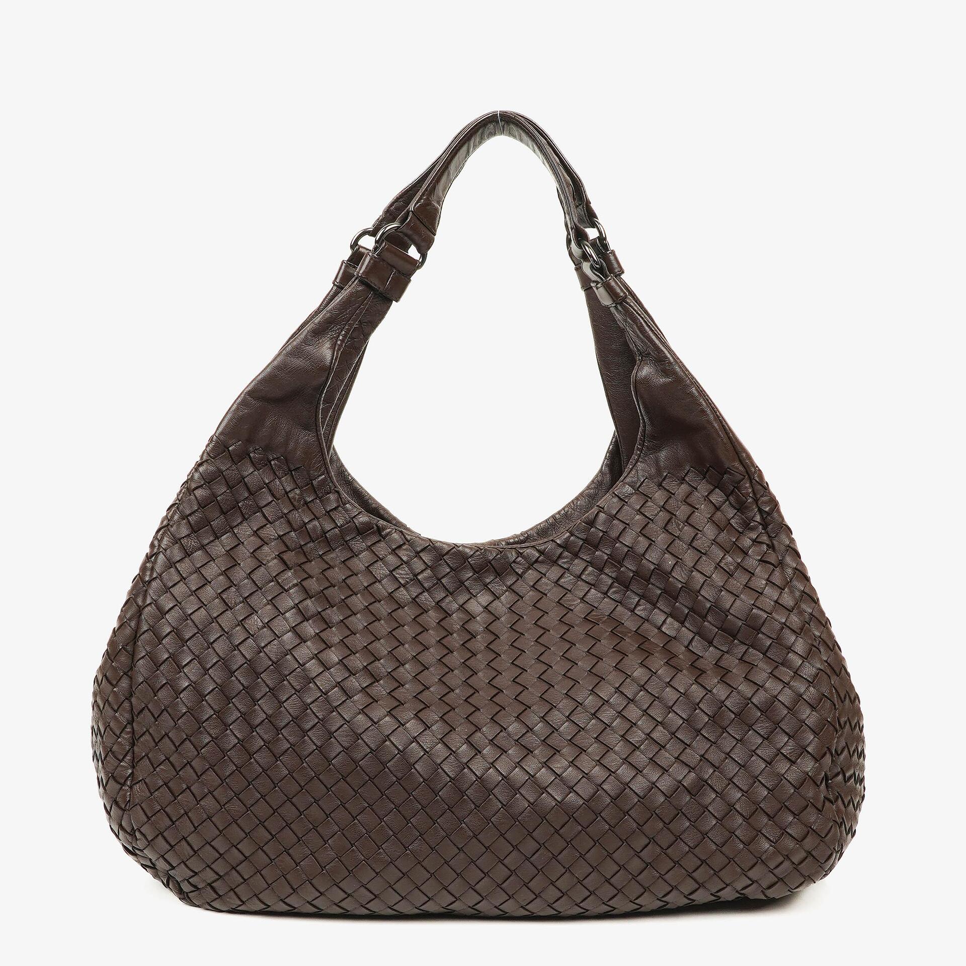Bottega Veneta Campana Brown Nappa Intrecciato Hobo Bag