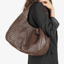 Bottega Veneta Campana Brown Nappa Intrecciato Hobo Bag
