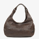 Bottega Veneta Campana Hobo Bag in Brown Intrecciato Nappa