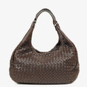 Bottega Veneta Campana Hobo Bag in Brown Intrecciato Nappa