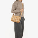 Bottega Veneta Cassette Padded Intrecciato Beige Crossbody Bag