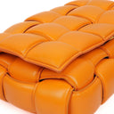 Bottega Veneta Cassette Padded Intrecciato Orange Crossbody Bag