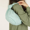 Bottega Veneta Celeste Blue Leather Double Knot Clutch