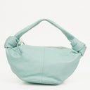 Bottega Veneta Celeste Blue Leather Double Knot Clutch