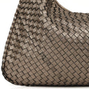 Bottega Veneta Chrome Metallic Nappa Intrecciato Large Veneta Hobo Bag
