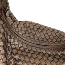 Bottega Veneta Chrome Metallic Nappa Intrecciato Large Veneta Hobo Bag