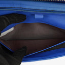 Bottega Veneta Continental Intrecciato Weave Blue Leather Wallet