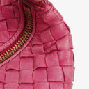 Bottega Veneta Fuchsia Nappa Intrecciato Cosmetic Case