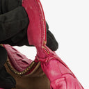 Bottega Veneta Fuchsia Nappa Intrecciato Cosmetic Case