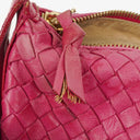 Bottega Veneta Fuchsia Nappa Intrecciato Cosmetic Case