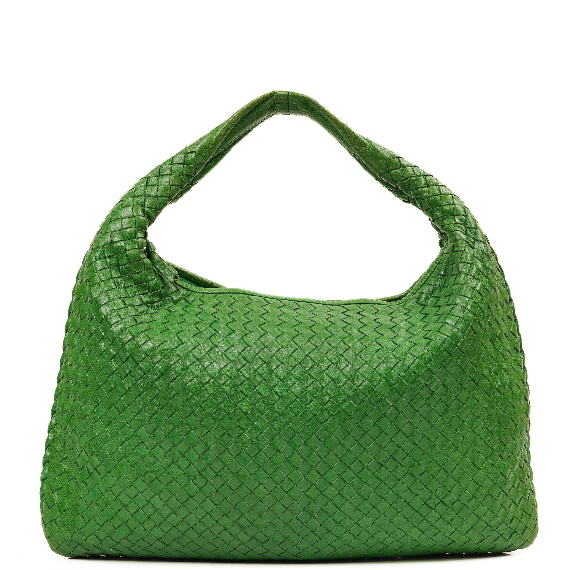 Bottega Veneta Green Nappa Intrecciato Large Veneta Hobo Bag