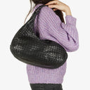 Bottega Veneta Intrecciato Campana Black Hobo Bag