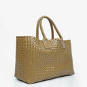 Bottega Veneta Intrecciato Patent Leather Cabat Tote Bag