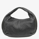 Bottega Veneta Large Belly Veneta Black Intrecciato Woven Nappa Leather Hobo Bag