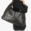 Bottega Veneta Maxi Black Nappa Studded Hobo Bag