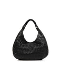 Bottega Veneta Medium Campana Black Nappa Intrecciato Hobo Bag