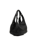 Bottega Veneta Medium Campana Black Nappa Intrecciato Hobo Bag
