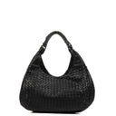 Bottega Veneta Medium Campana Black Nappa Intrecciato Hobo Bag