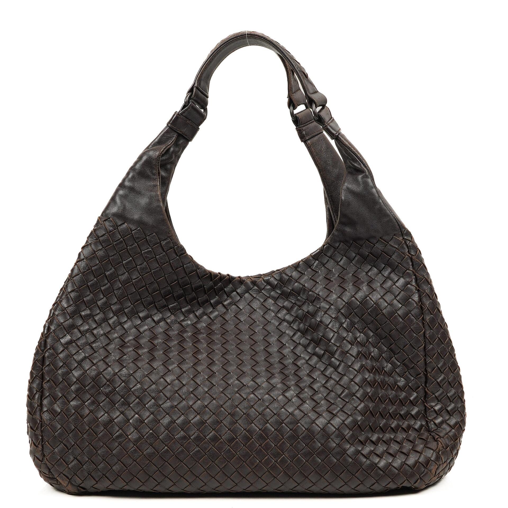 Bottega Veneta Medium Campana Brown Nappa Intrecciato Hobo Bag