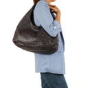 Bottega Veneta Medium Campana Brown Nappa Intrecciato Hobo Bag