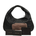 Bottega Veneta Medium Veneta Black Nappa Intrecciato Hobo Bag