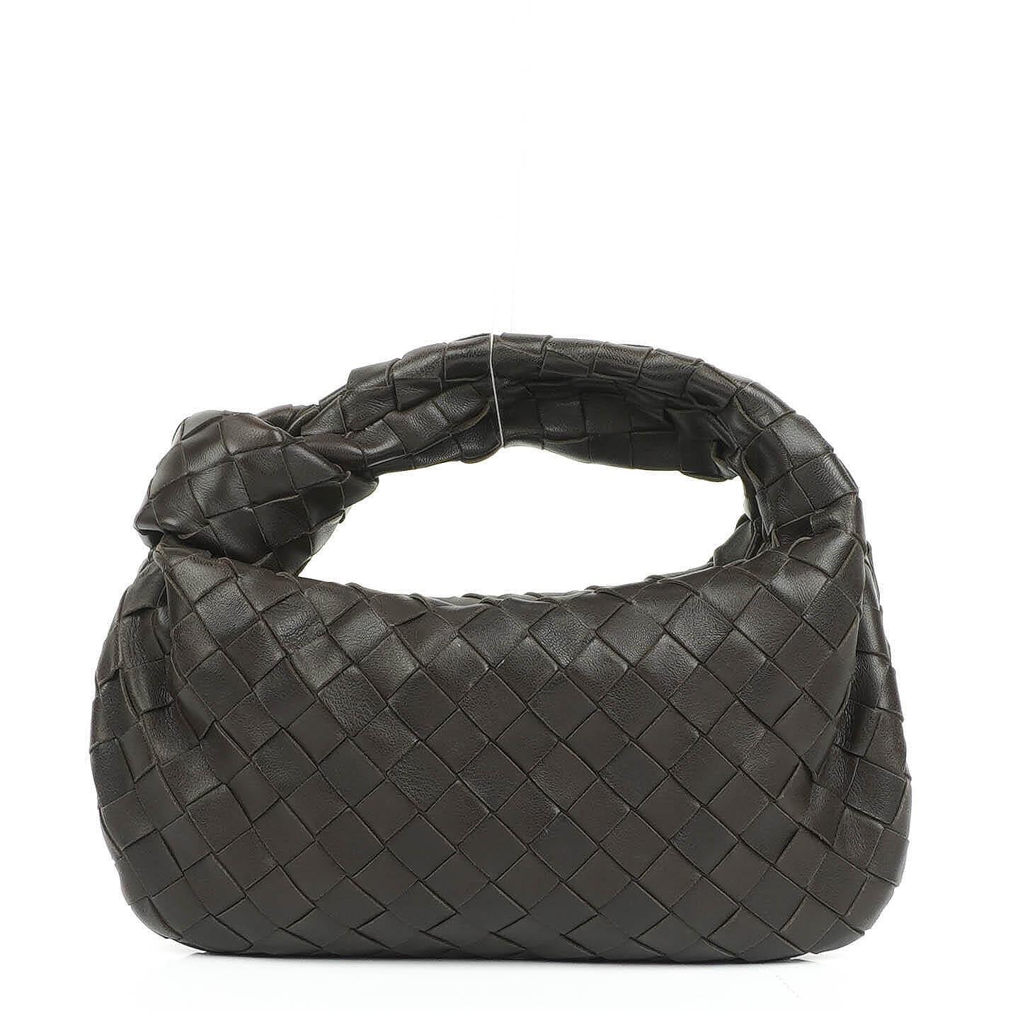 Bottega Veneta Mini Jodie Brown Top Handle Bag