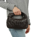 Bottega Veneta Mini Jodie Brown Top Handle Bag