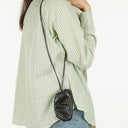 Bottega Veneta Nano Pouch With Strap In Black Calfskin