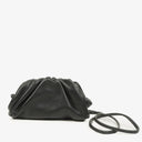 Bottega Veneta Nano Pouch With Strap In Black Calfskin