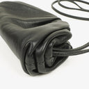 Bottega Veneta Nano Pouch With Strap In Black Calfskin