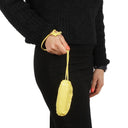 Bottega Veneta Nano Pouch With Strap In Yellow Calfskin