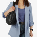Bottega Veneta Nappa Intrecciato Black Large Veneta Hobo Bag