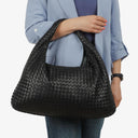 Bottega Veneta Nappa Intrecciato Black Large Veneta Hobo Bag