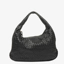 Bottega Veneta Nappa Intrecciato Black Medium Veneta Hobo Bag