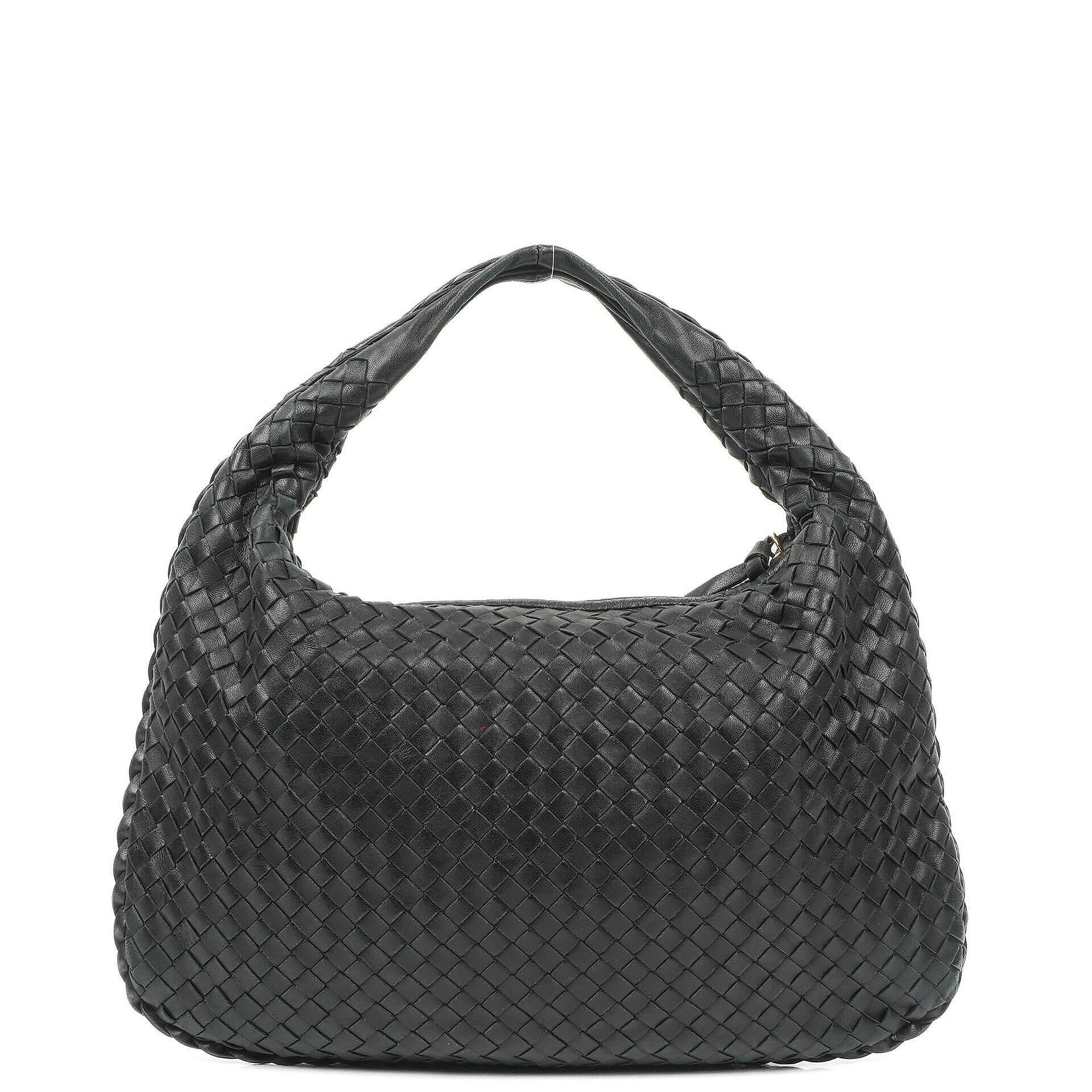 Bottega Veneta Nappa Intrecciato Black Medium Veneta Hobo Bag