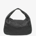 Bottega Veneta Nappa Intrecciato Black Medium Veneta Hobo Bag