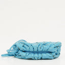 Bottega Veneta Nappa Intrecciato Blue Nano Pouch With Strap