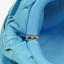 Bottega Veneta Nappa Intrecciato Blue Nano Pouch With Strap